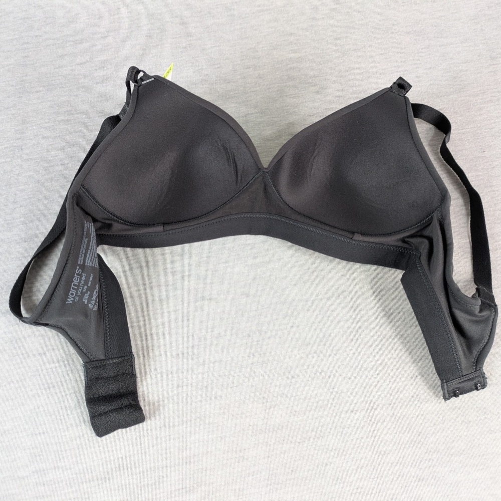 Warner's Cloud 9 Super Soft Wireless Comfort Bra- Black - Picture 5 of 10